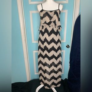No Boundaries Black & Brown Sleeveless Dress Total Length 54 inches Small